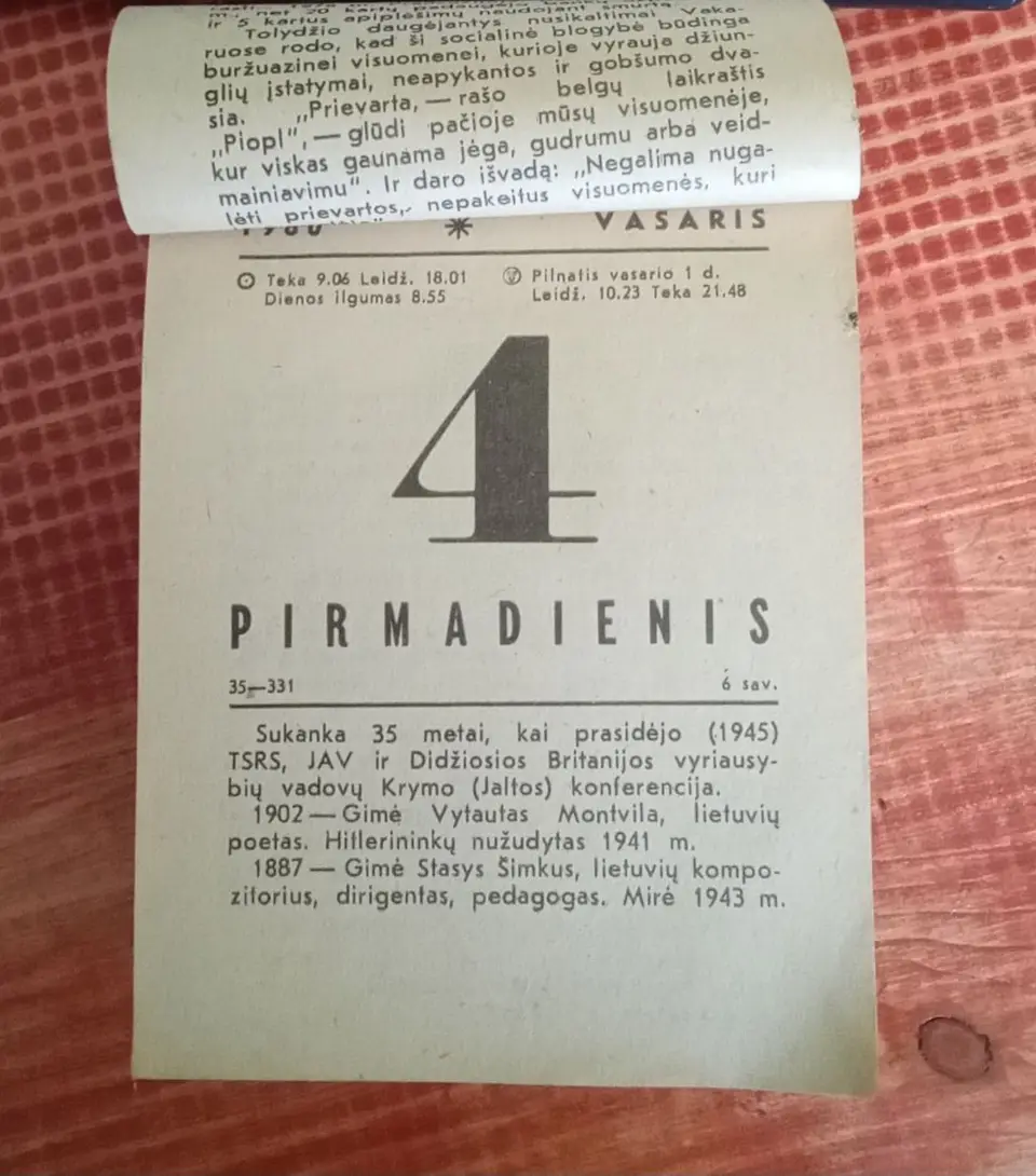 Kalendoriaus lapeliai — nuotrauka 2