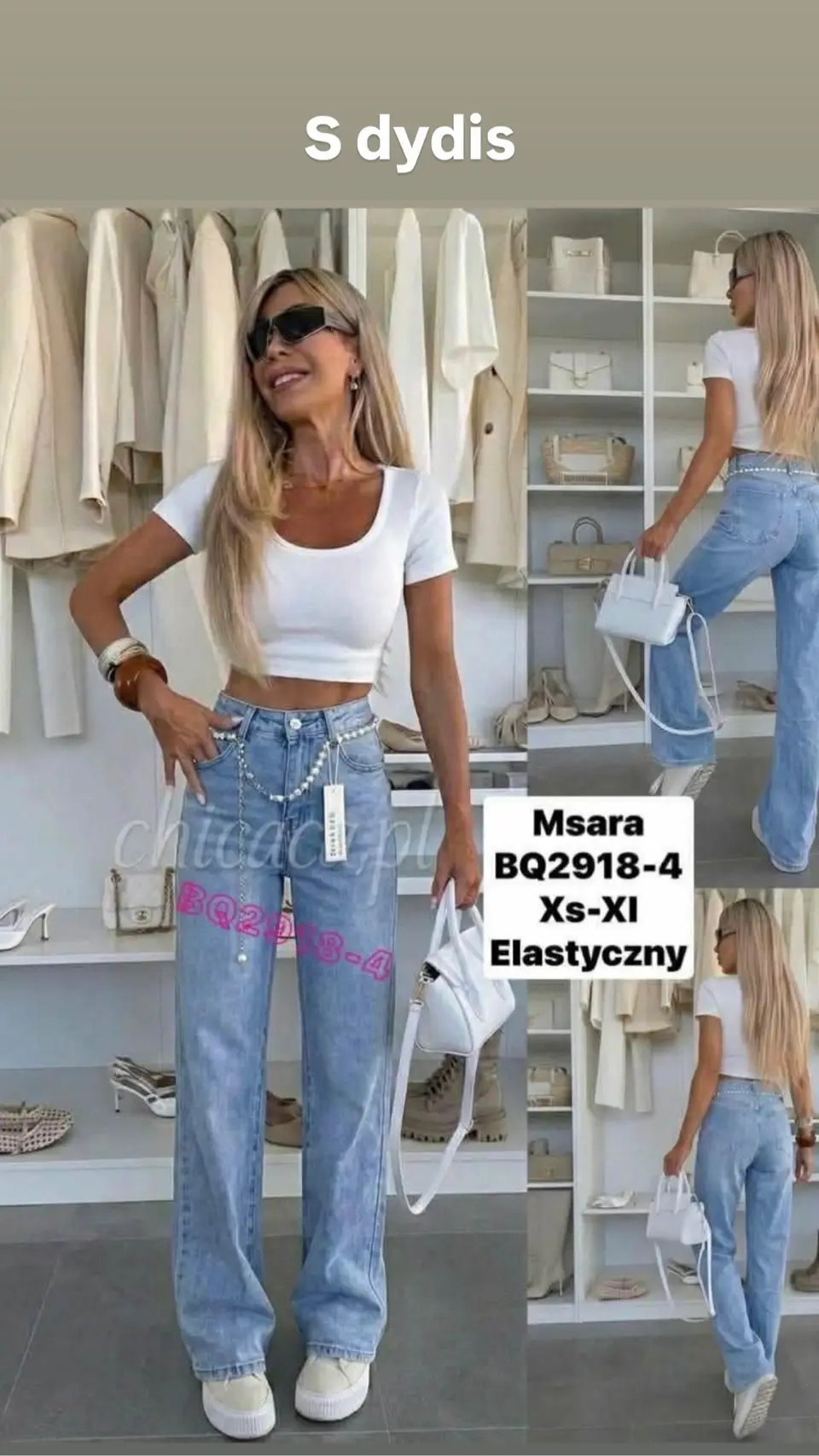 M'SARA šviesiai mėlyni džinsai — nuotrauka 3