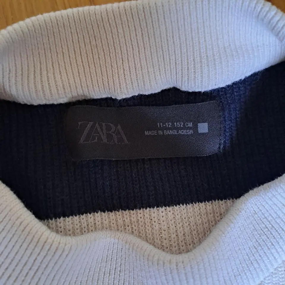 Zara medvilninis dryžuotas megztinis (152 cm ) — nuotrauka 4