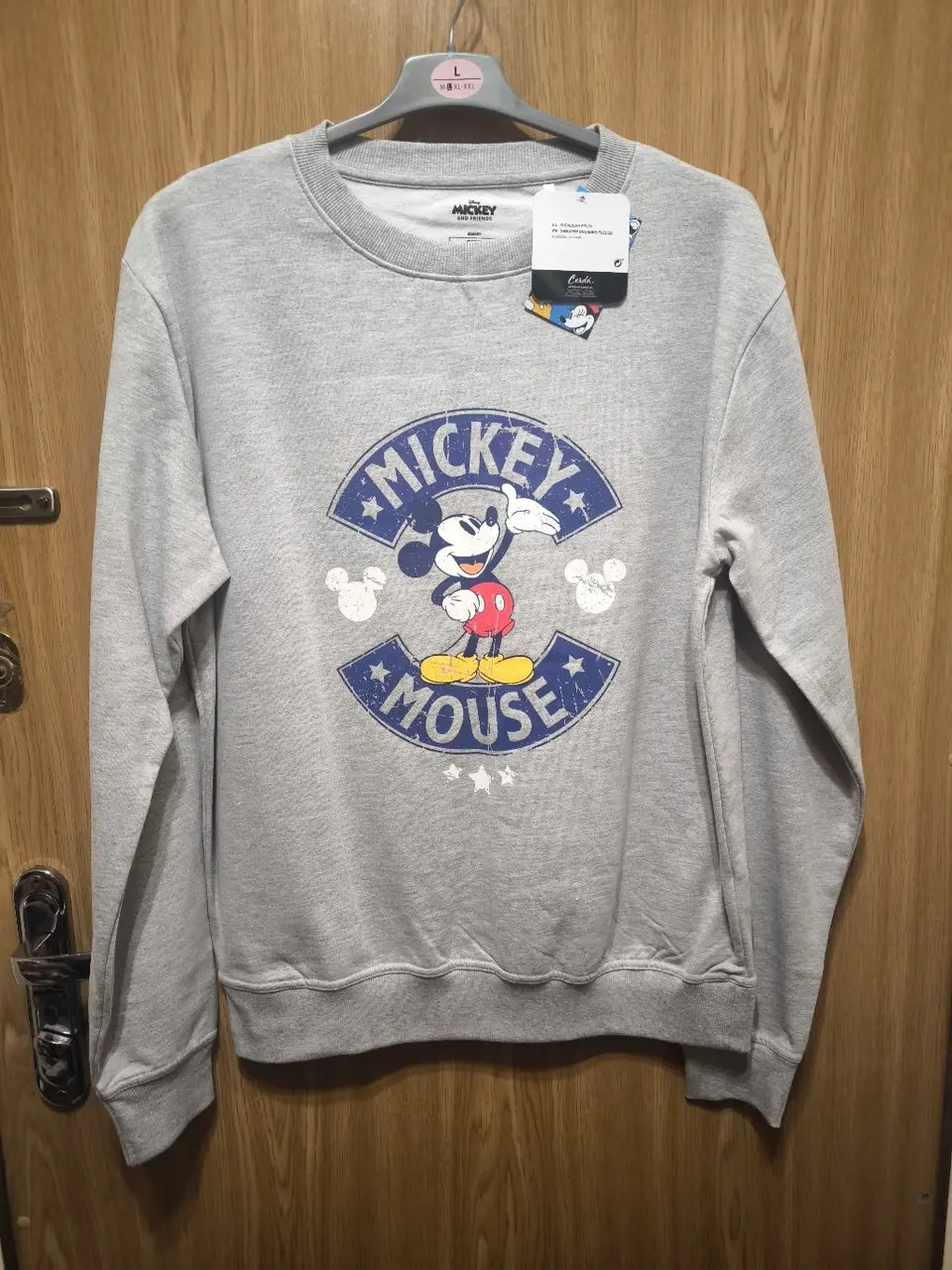 Pilkas „Disney Mickey Mouse“ džemperis – L dydis