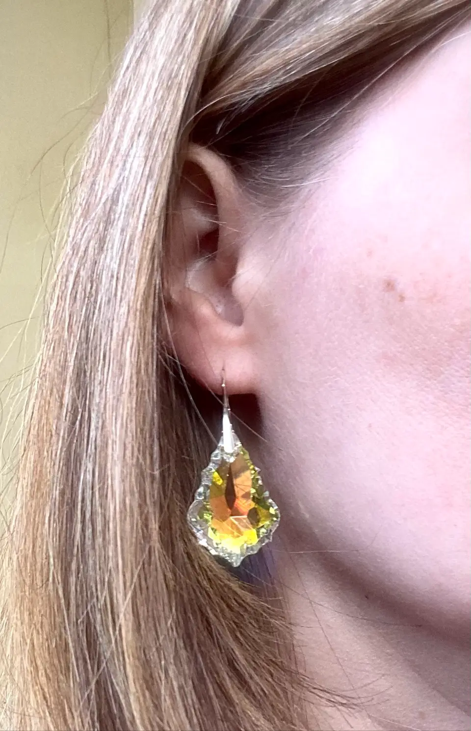 Sidabriniai auskarai su Swarovski kristalu — nuotrauka 5