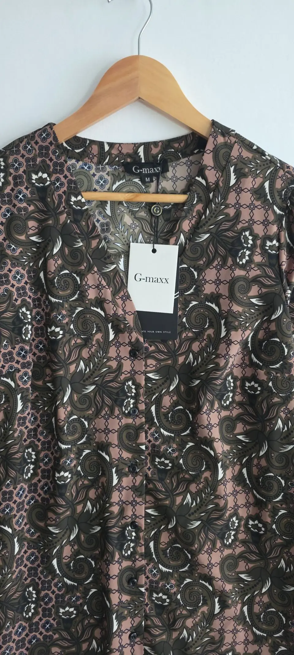 Nauja G-maxx Elegantiška Marginta Laisva Palaidinė su Etikete / M Dydis (Boho / Office) — nuotrauka 2