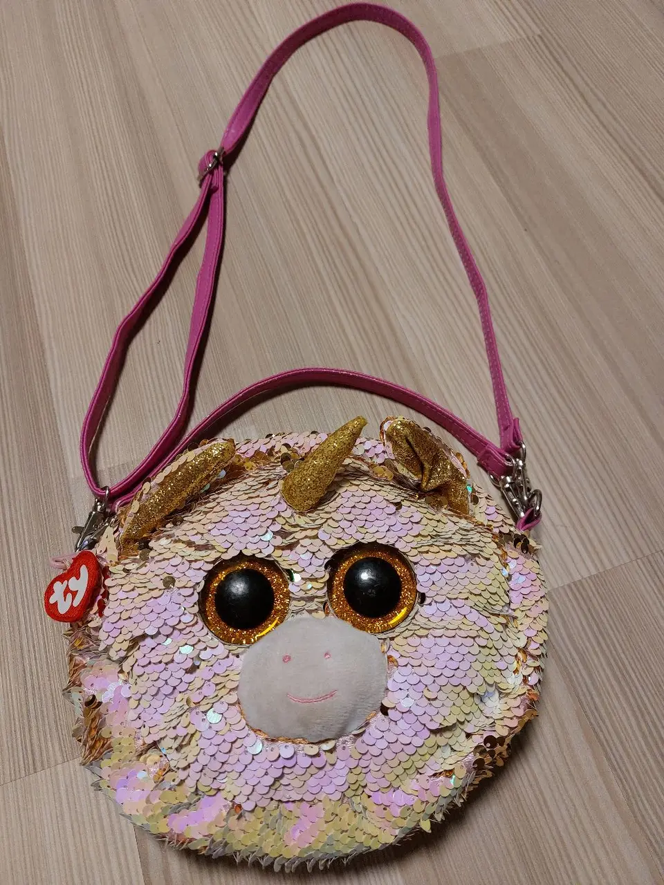 Ty Beanie Boos vienaragio rankinė su žvyneliais — nuotrauka 5