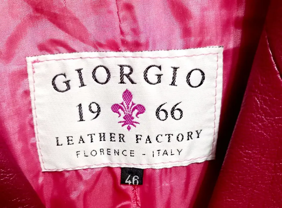 Prabangi Itališka natūralios odos striukė Giorgio 1955 dydis M — nuotrauka 5