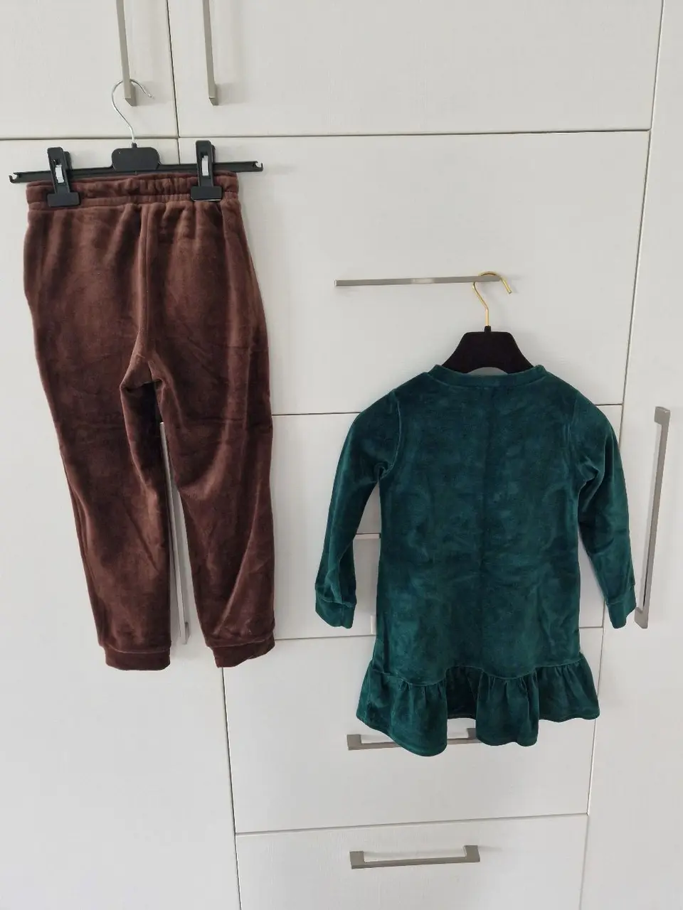 Šiltas velvetinis komplektukas, 110-116 cm. — nuotrauka 8