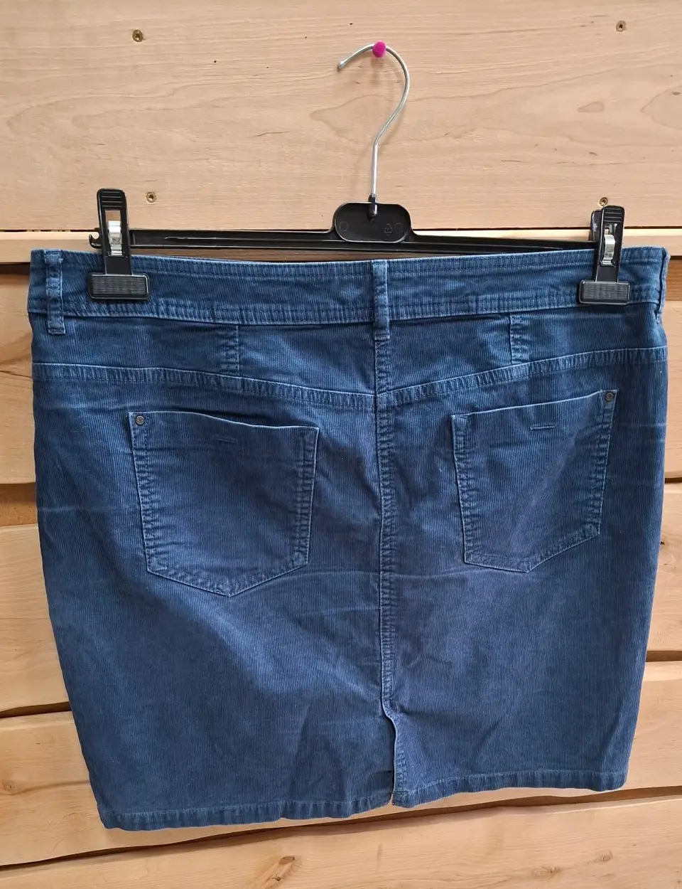 Tom Tailor mėlynas velvetinis sijonas — nuotrauka 2