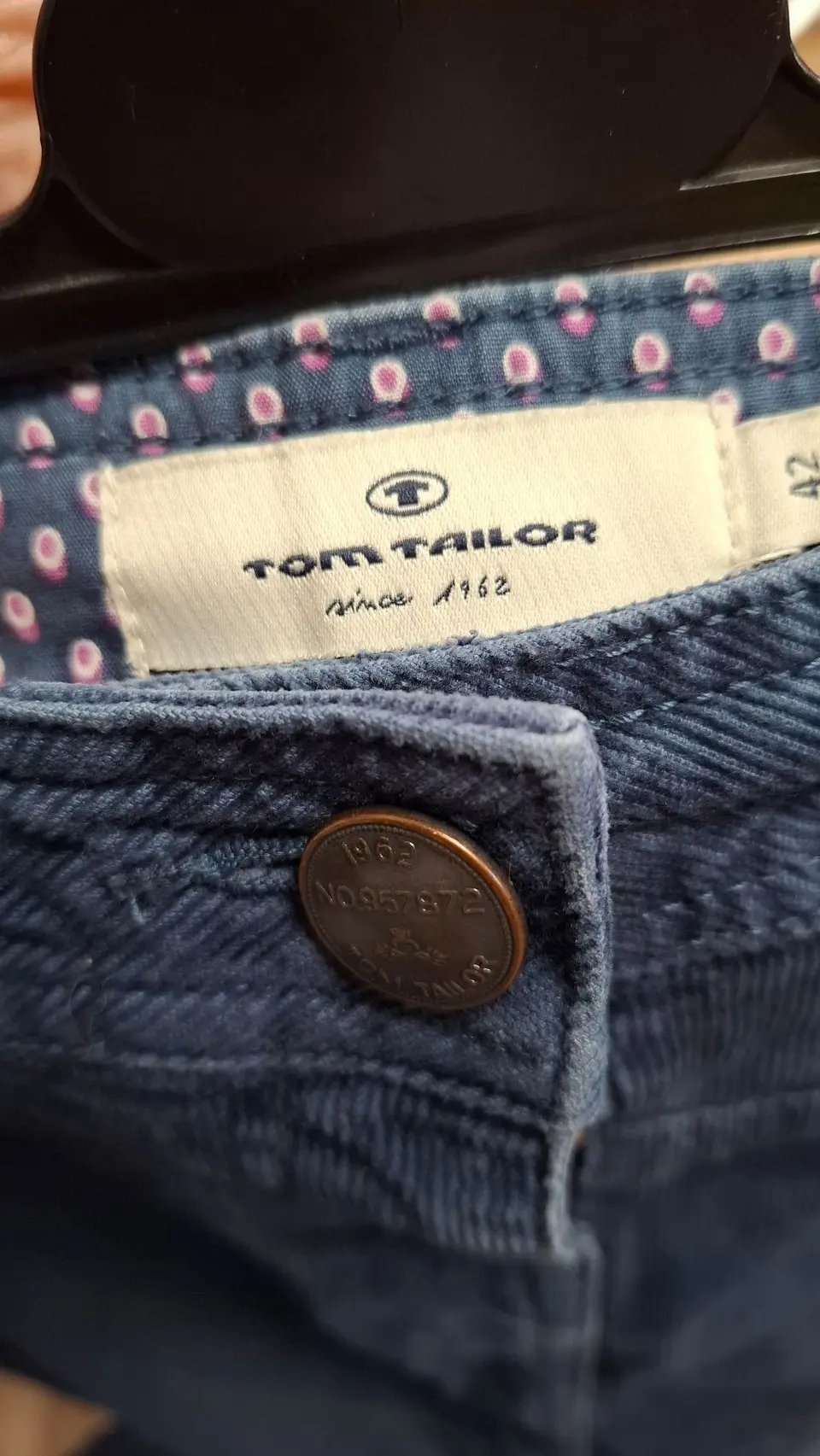 Tom Tailor mėlynas velvetinis sijonas — nuotrauka 3