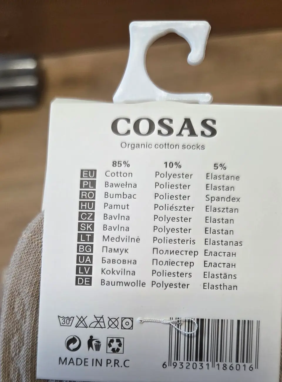 Moteriškos kojinės COSAS 35-38 dydžio, 10 porų — nuotrauka 2