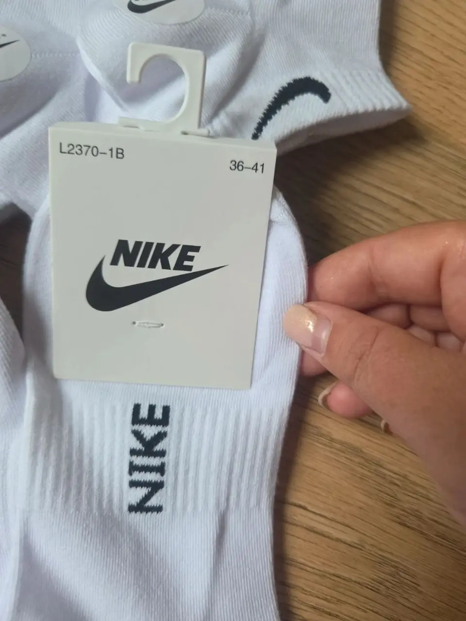 Nike baltos trumpos kojinės, 10 porų, 36-41 — nuotrauka 2