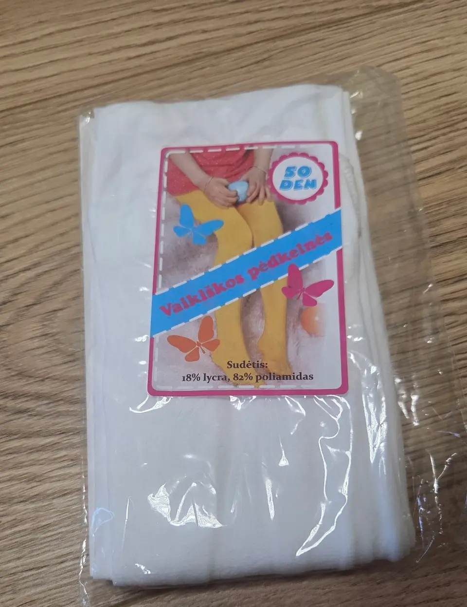 Vaikiškos pėdkelnės 50 DEN, baltos