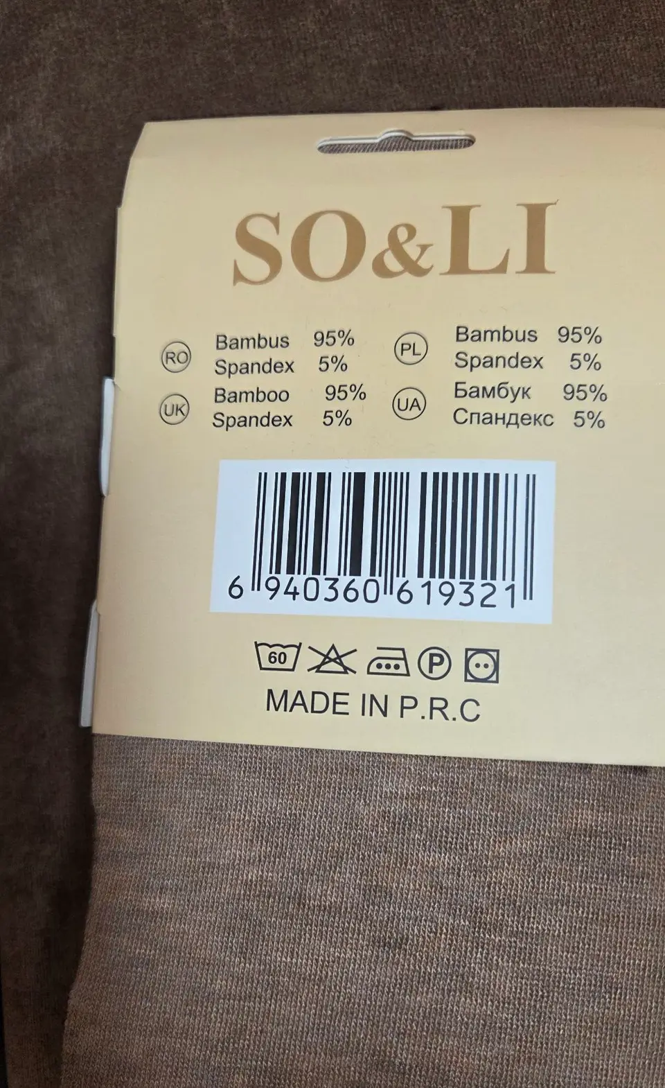 Moteriškos pėdkelnės SO&LI, bambukinės, 4XL-7XL — nuotrauka 2