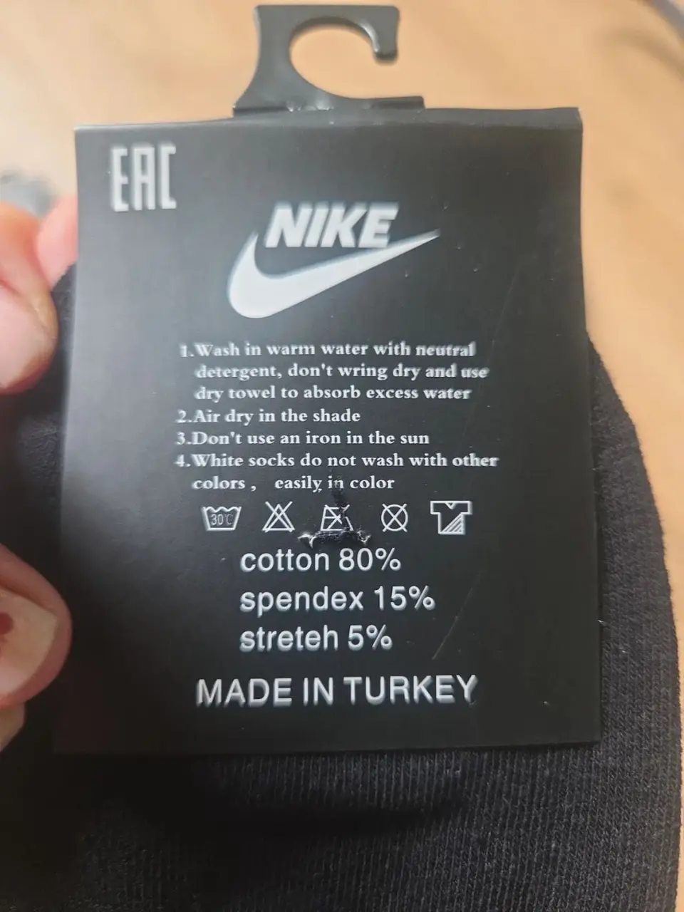 Nike juodos kojinės, 10 porų, 41-46 dydis — nuotrauka 3